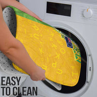 Cook Islands Language Week Bathroom Set Tatau Pattern and Rarotongan Alphabet - Polynesian Pride