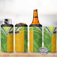 Cook Islands Language Week 4 in 1 Can Cooler Tumbler Tatau Pattern and Rarotongan Alphabet - Polynesian Pride