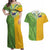 Cook Islands Language Week Couples Matching Off Shoulder Maxi Dress and Hawaiian Shirt Tatau Pattern and Rarotongan Alphabet - Polynesian Pride