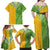 Cook Islands Language Week Family Matching Off Shoulder Maxi Dress and Hawaiian Shirt Tatau Pattern and Rarotongan Alphabet - Polynesian Pride