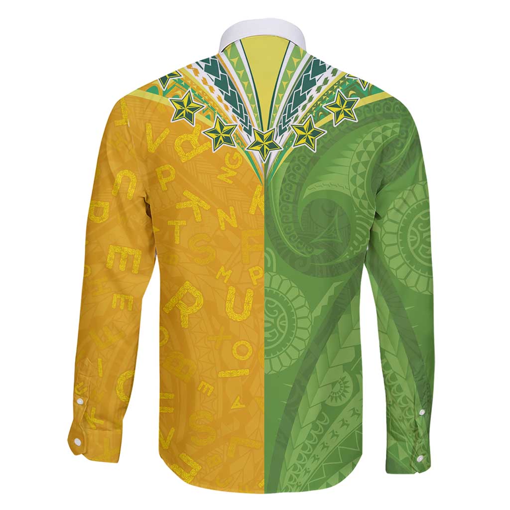 Cook Islands Language Week Family Matching Short Sleeve Bodycon Dress and Hawaiian Shirt Tatau Pattern and Rarotongan Alphabet - Polynesian Pride