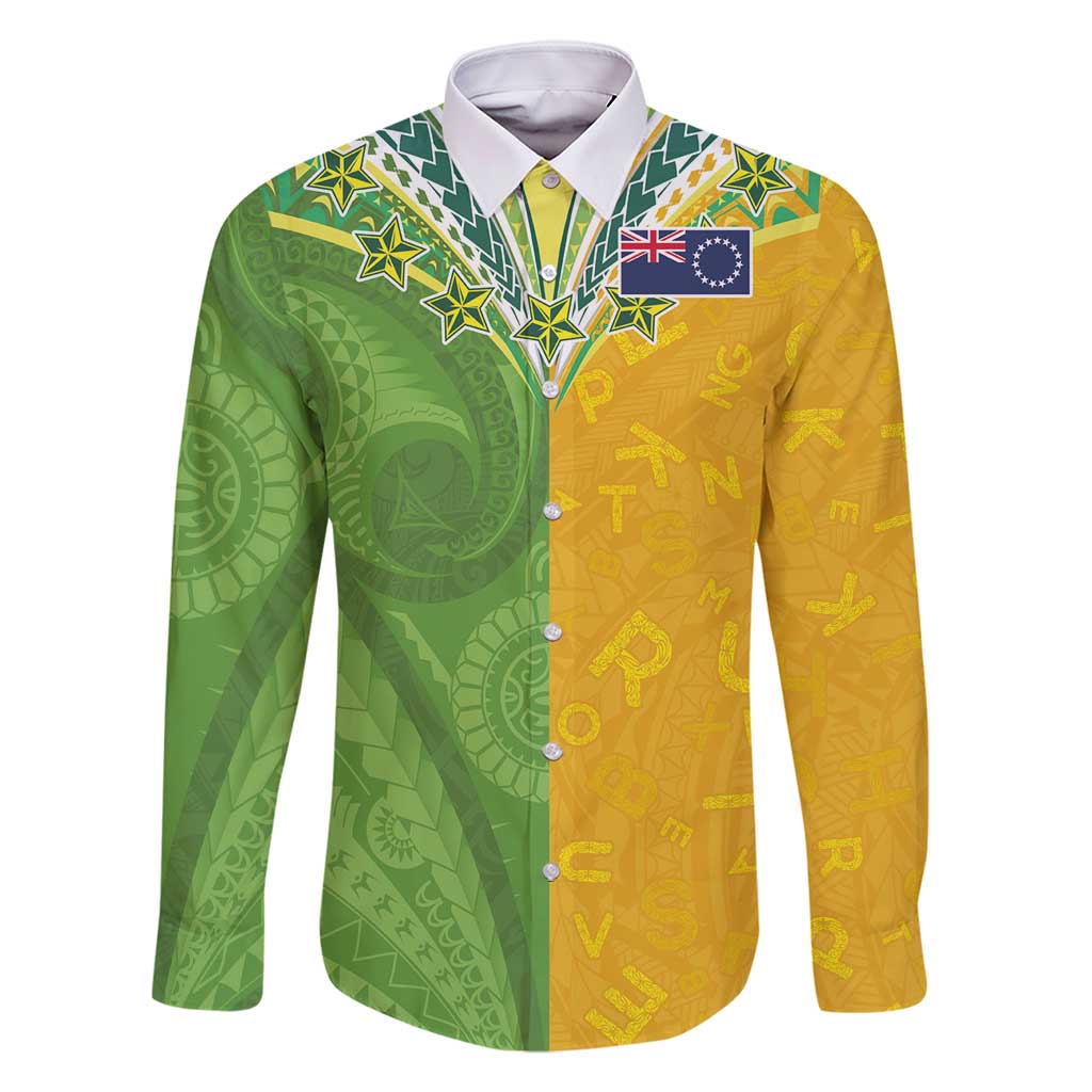 Cook Islands Language Week Family Matching Summer Maxi Dress and Hawaiian Shirt Tatau Pattern and Rarotongan Alphabet - Polynesian Pride