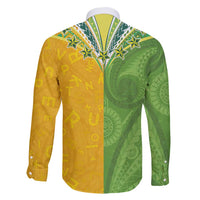 Cook Islands Language Week Family Matching Summer Maxi Dress and Hawaiian Shirt Tatau Pattern and Rarotongan Alphabet - Polynesian Pride