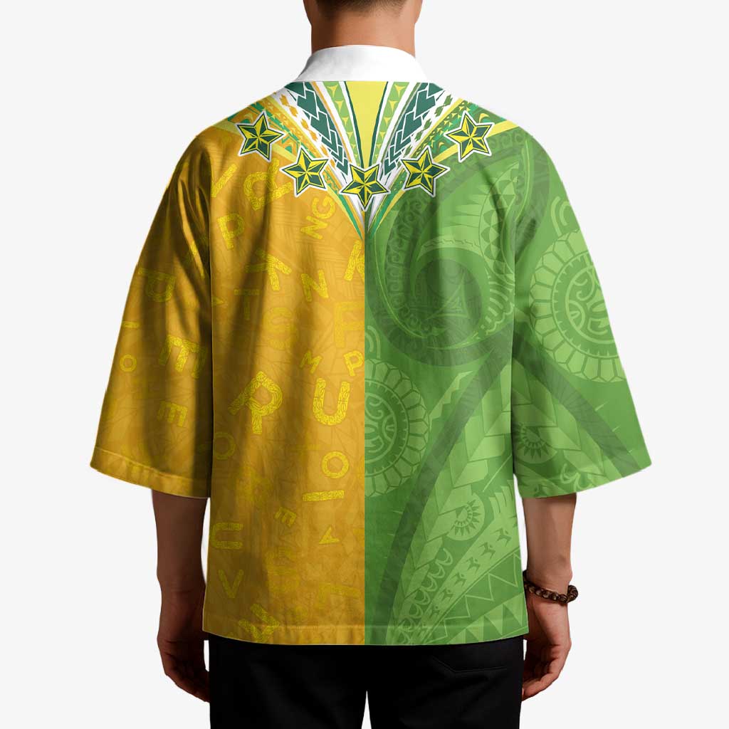 Cook Islands Language Week Kimono Tatau Pattern and Rarotongan Alphabet - Polynesian Pride