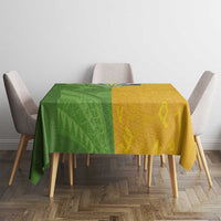 Cook Islands Language Week Tablecloth Tatau Pattern and Rarotongan Alphabet - Polynesian Pride