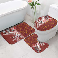 Tonga Language Week Bathroom Set Ngatu Pattern and Tongan Alphabet - Polynesian Pride