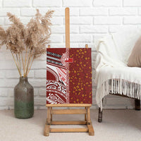 Tonga Language Week Canvas Wall Art Ngatu Pattern and Tongan Alphabet - Polynesian Pride