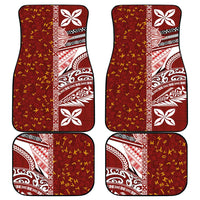 Tonga Language Week Car Mats Ngatu Pattern and Tongan Alphabet - Polynesian Pride