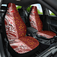 Tonga Language Week Car Seat Cover Ngatu Pattern and Tongan Alphabet - Polynesian Pride