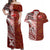 Tonga Language Week Couples Matching Off Shoulder Maxi Dress and Hawaiian Shirt Ngatu Pattern and Tongan Alphabet - Polynesian Pride