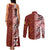Tonga Language Week Couples Matching Tank Maxi Dress and Long Sleeve Button Shirt Ngatu Pattern and Tongan Alphabet - Polynesian Pride
