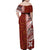 Tonga Language Week Family Matching Off Shoulder Maxi Dress and Hawaiian Shirt Ngatu Pattern and Tongan Alphabet - Polynesian Pride