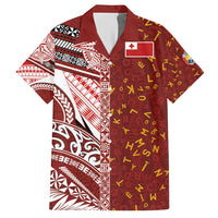 Tonga Language Week Hawaiian Shirt Ngatu Pattern and Tongan Alphabet - Polynesian Pride