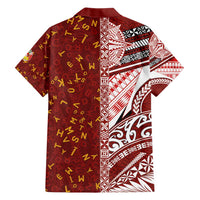 Tonga Language Week Hawaiian Shirt Ngatu Pattern and Tongan Alphabet - Polynesian Pride