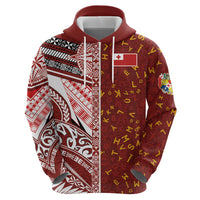 Tonga Language Week Hoodie Ngatu Pattern and Tongan Alphabet - Polynesian Pride