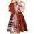Tonga Language Week Kid Short Sleeve Dress Ngatu Pattern and Tongan Alphabet - Polynesian Pride