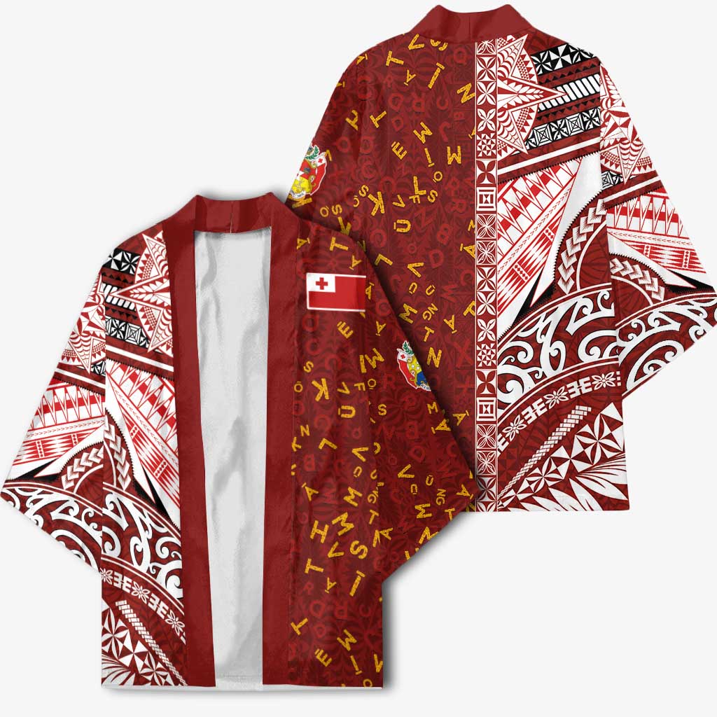 Tonga Language Week Kimono Ngatu Pattern and Tongan Alphabet - Polynesian Pride