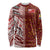 Tonga Language Week Long Sleeve Shirt Ngatu Pattern and Tongan Alphabet - Polynesian Pride