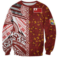 Tonga Language Week Sweatshirt Ngatu Pattern and Tongan Alphabet - Polynesian Pride