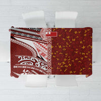 Tonga Language Week Tablecloth Ngatu Pattern and Tongan Alphabet - Polynesian Pride