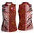 Tonga Language Week Women Sleeveless Polo Shirt Ngatu Pattern and Tongan Alphabet - Polynesian Pride