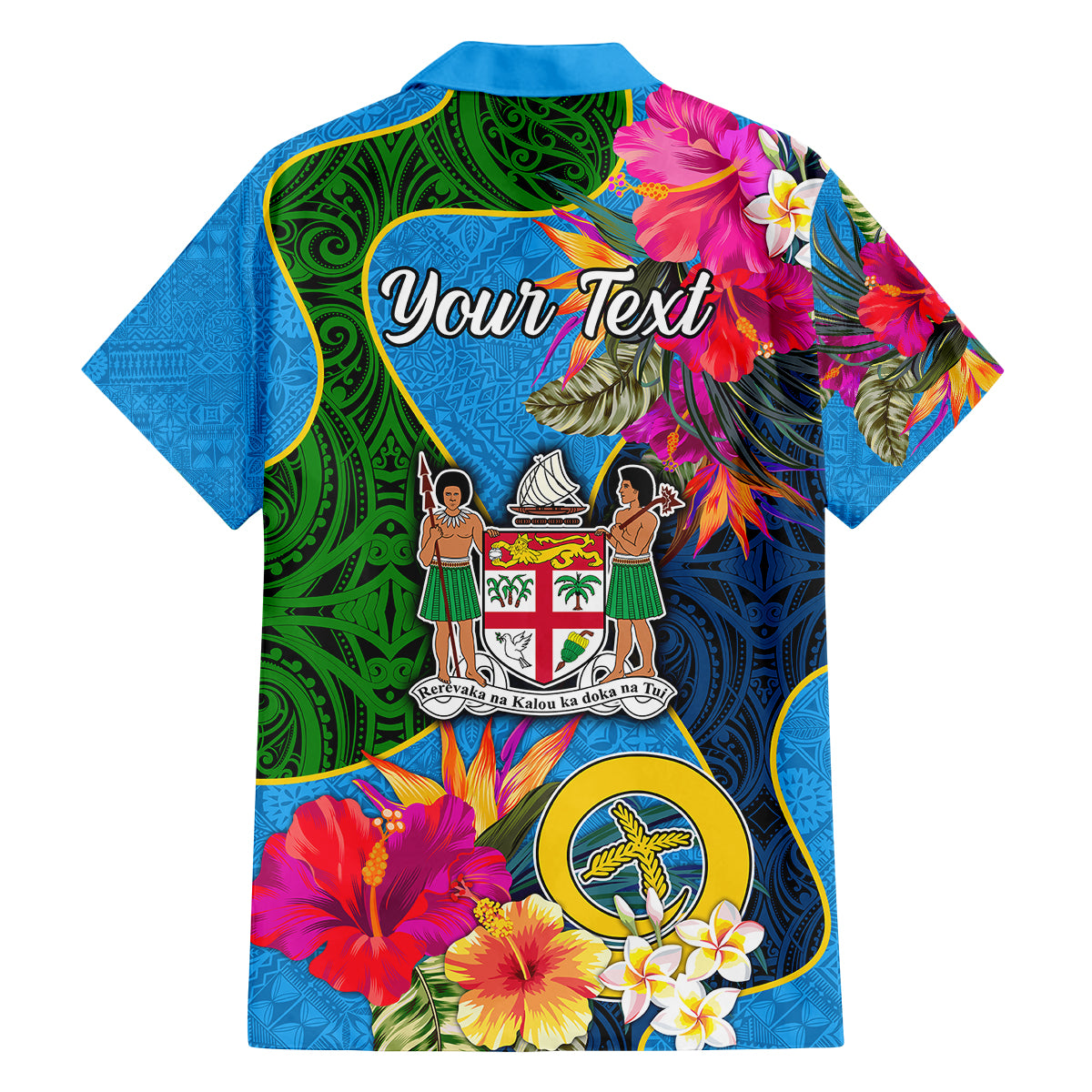 Personalised Malampa Fiji Day Kid Hawaiian Shirt Tropical Plants Mix Polynesian and Tapa Pattern LT03 - Polynesian Pride