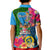 Personalised Malampa Fiji Day Kid Polo Shirt Tropical Plants Mix Polynesian and Tapa Pattern LT03 - Polynesian Pride