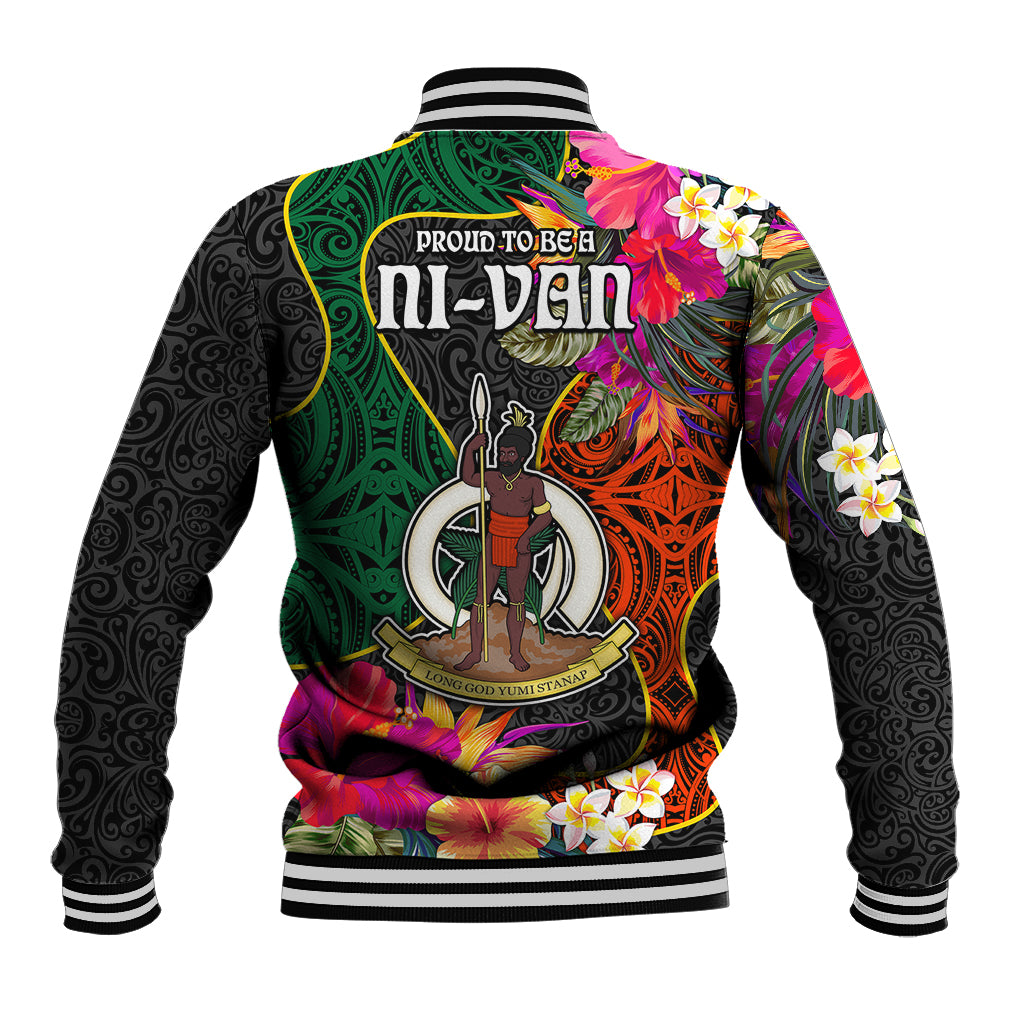 Penama Day Baseball Jacket Proud To Be A Ni-Van Beauty Pacific Flower LT03 - Polynesian Pride