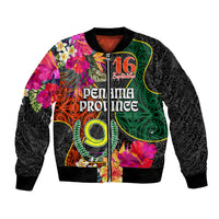 Penama Day Bomber Jacket Proud To Be A Ni-Van Beauty Pacific Flower LT03 Unisex Black - Polynesian Pride