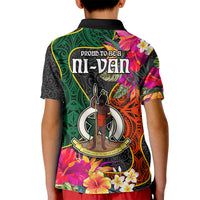 Penama Day Kid Polo Shirt Proud To Be A Ni-Van Beauty Pacific Flower LT03 - Polynesian Pride