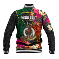 Personalised Penama Day Baseball Jacket Proud To Be A Ni-Van Beauty Pacific Flower LT03 - Polynesian Pride