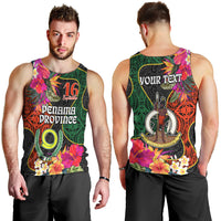 Personalised Penama Day Men Tank Top Proud To Be A Ni-Van Beauty Pacific Flower LT03 - Polynesian Pride