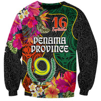 Personalised Penama Day Sweatshirt Proud To Be A Ni-Van Beauty Pacific Flower LT03 Unisex Black - Polynesian Pride