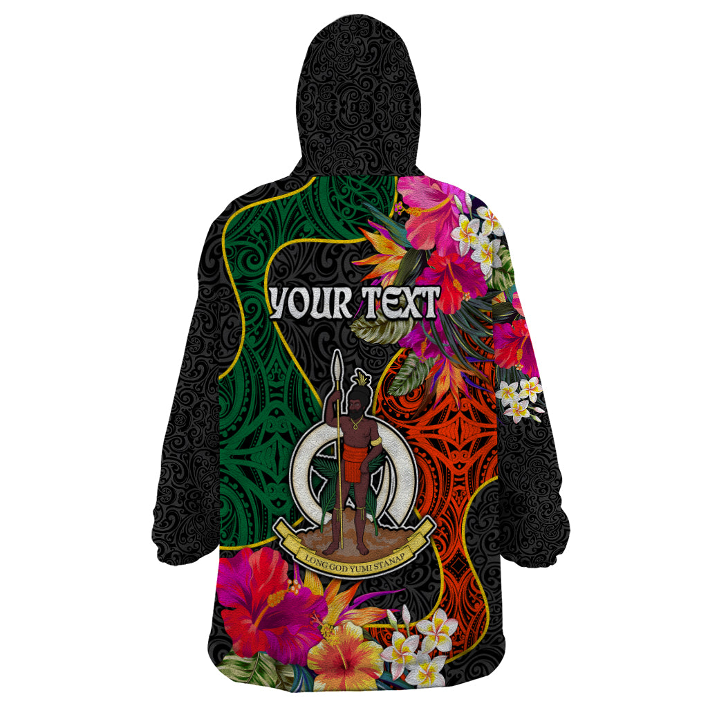 Personalised Penama Day Wearable Blanket Hoodie Proud To Be A Ni-Van Beauty Pacific Flower LT03 - Polynesian Pride