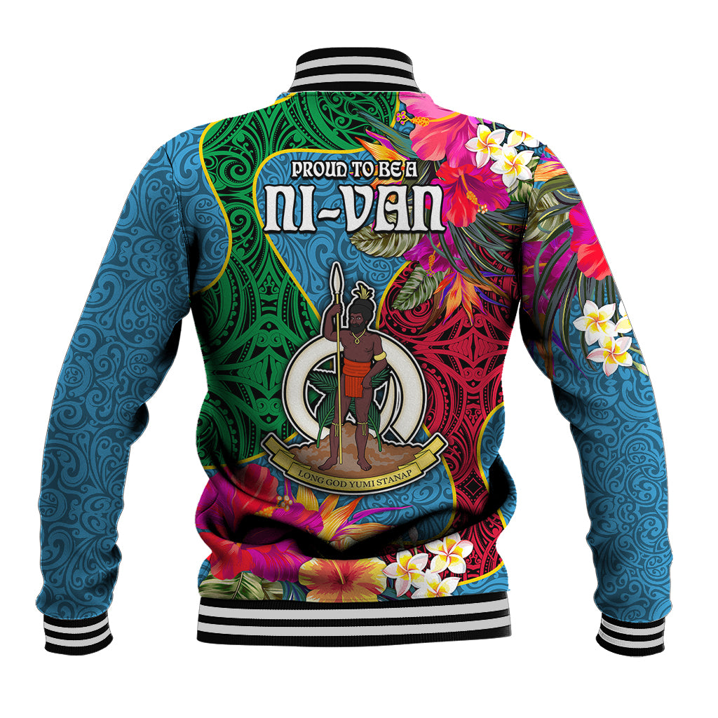 Sanma Day Baseball Jacket Proud To Be A Ni-Van Beauty Pacific Flower LT03 - Polynesian Pride