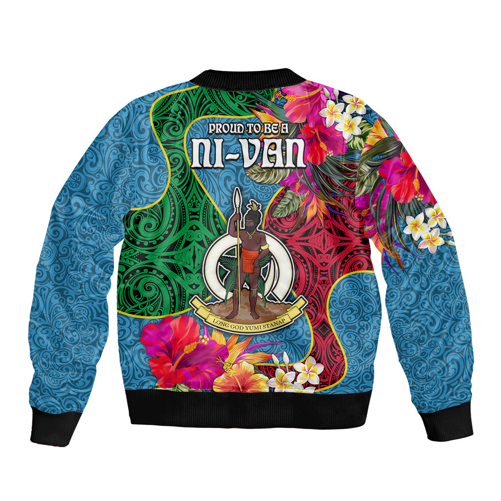 Sanma Day Bomber Jacket Proud To Be A Ni-Van Beauty Pacific Flower LT03 - Polynesian Pride