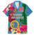 Sanma Day Family Matching Puletasi Dress and Hawaiian Shirt Proud To Be A Ni-Van Beauty Pacific Flower LT03 - Polynesian Pride