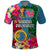 Sanma Day Polo Shirt Proud To Be A Ni-Van Beauty Pacific Flower LT03 Blue - Polynesian Pride