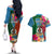 Personalised Sanma Day Couples Matching Off The Shoulder Long Sleeve Dress and Hawaiian Shirt Proud To Be A Ni-Van Beauty Pacific Flower LT03 - Polynesian Pride