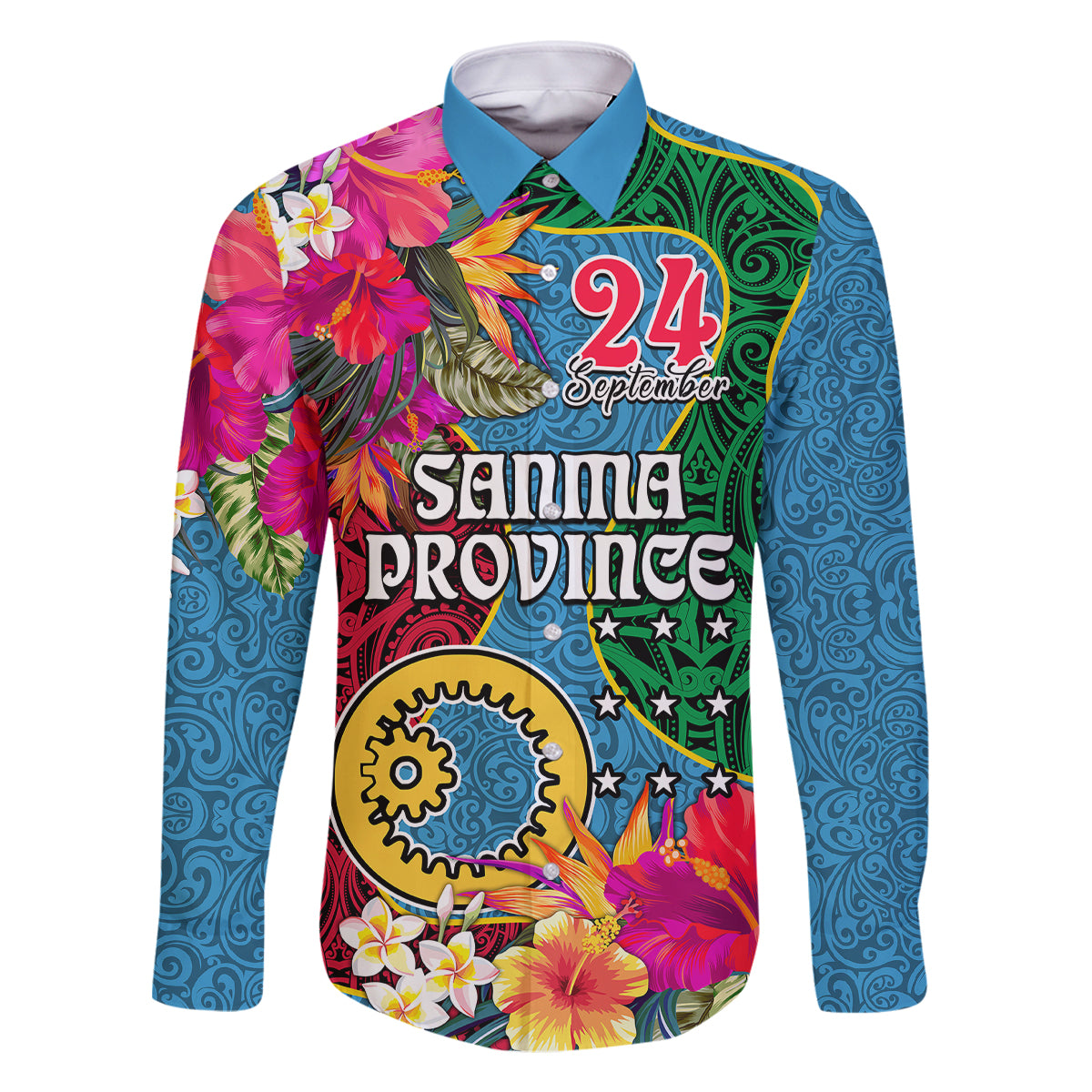 Personalised Sanma Day Family Matching Tank Maxi Dress and Hawaiian Shirt Proud To Be A Ni-Van Beauty Pacific Flower LT03 - Polynesian Pride