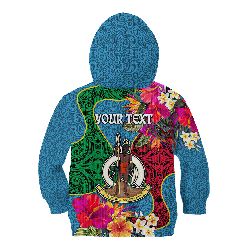 Personalised Sanma Day Kid Hoodie Proud To Be A Ni-Van Beauty Pacific Flower LT03 - Polynesian Pride