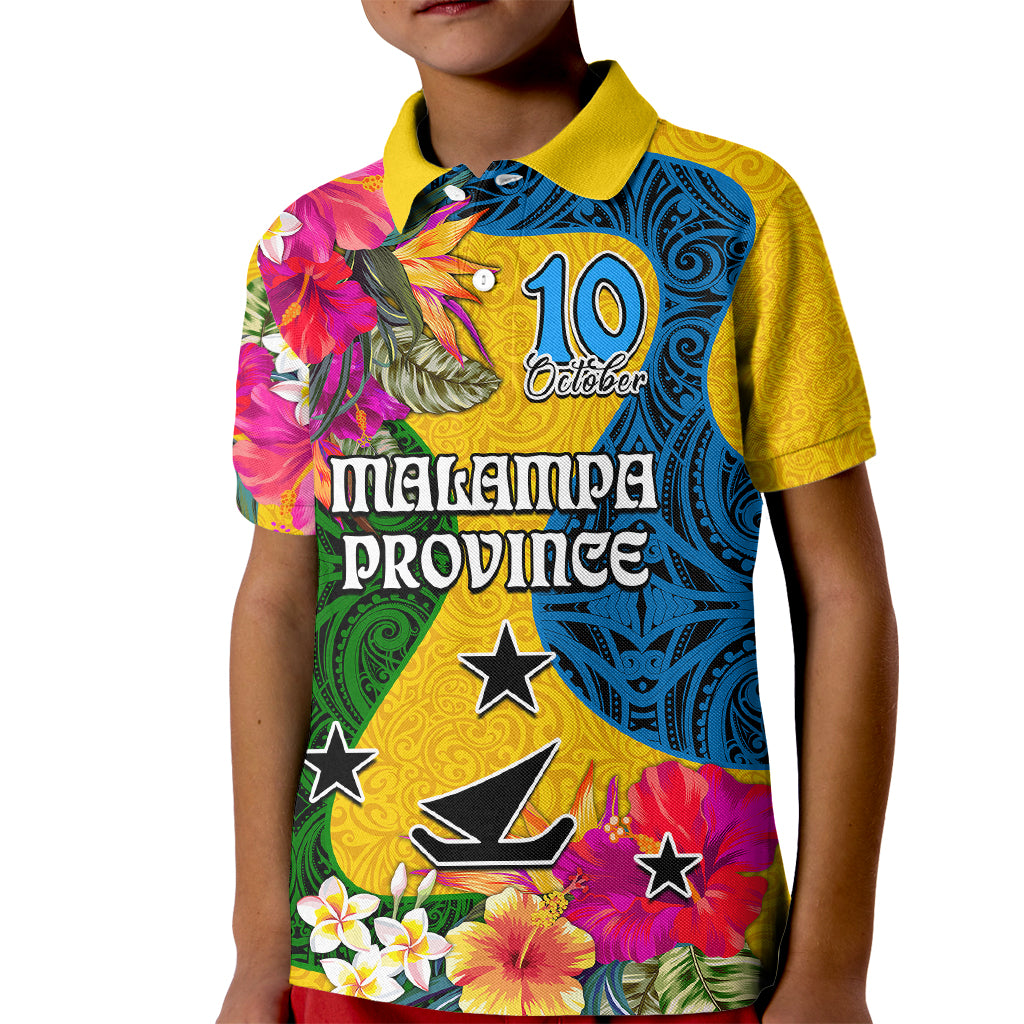 Malampa Day Kid Polo Shirt Proud To Be A Ni-Van Beauty Pacific Flower LT03 Kid Yellow - Polynesian Pride