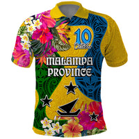 Malampa Day Polo Shirt Proud To Be A Ni-Van Beauty Pacific Flower LT03 Yellow - Polynesian Pride