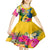 Personalised Malampa Day Kid Short Sleeve Dress Proud To Be A Ni-Van Beauty Pacific Flower LT03 - Polynesian Pride