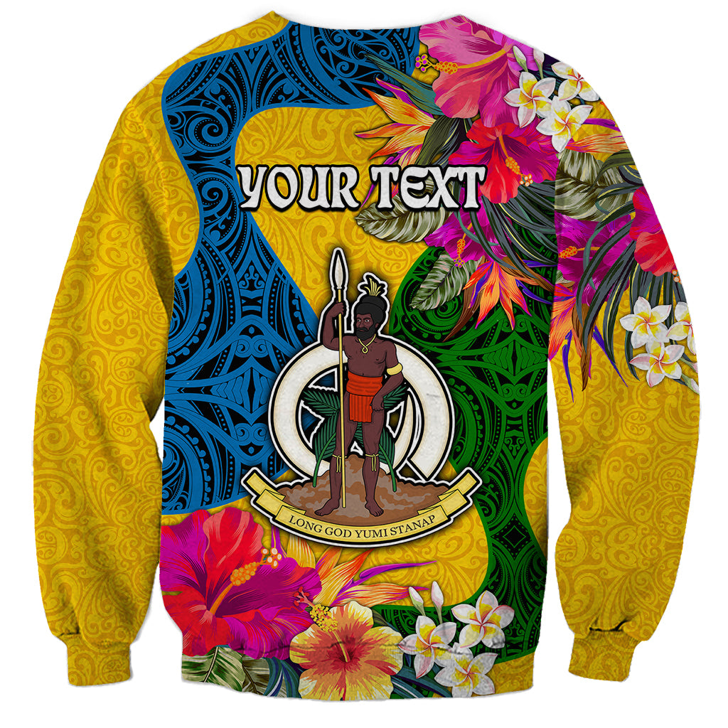 Personalised Malampa Day Sweatshirt Proud To Be A Ni-Van Beauty Pacific Flower LT03 - Polynesian Pride