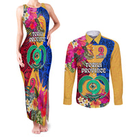 Torba Day Couples Matching Tank Maxi Dress and Long Sleeve Button Shirts Proud To Be A Ni-Van Beauty Pacific Flower LT03 Yellow - Polynesian Pride