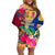 Torba Day Family Matching Off Shoulder Short Dress and Hawaiian Shirt Proud To Be A Ni-Van Beauty Pacific Flower LT03 - Polynesian Pride