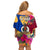 Torba Day Family Matching Off Shoulder Short Dress and Hawaiian Shirt Proud To Be A Ni-Van Beauty Pacific Flower LT03 - Polynesian Pride
