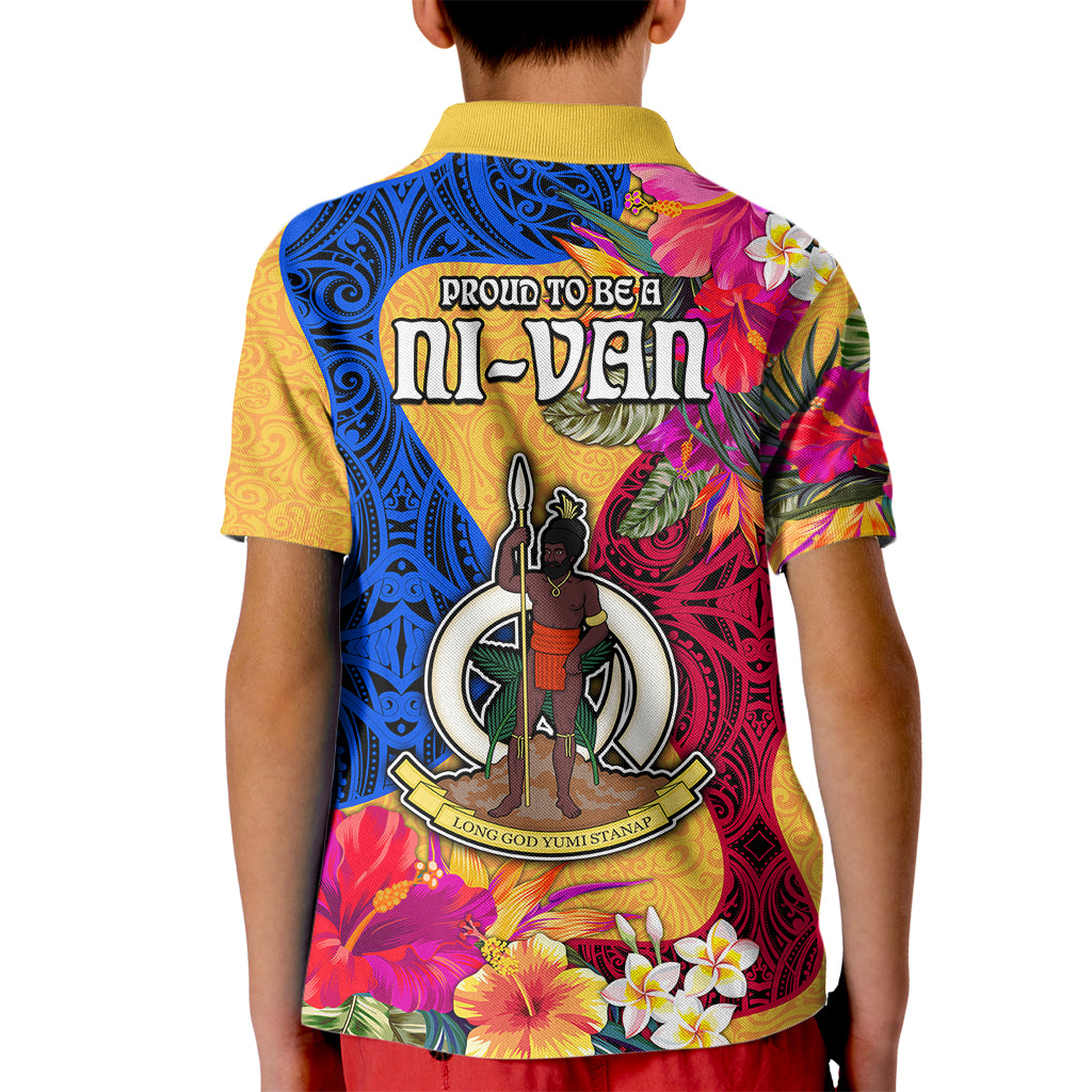 Torba Day Kid Polo Shirt Proud To Be A Ni-Van Beauty Pacific Flower LT03 - Polynesian Pride