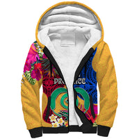 Torba Day Sherpa Hoodie Proud To Be A Ni-Van Beauty Pacific Flower LT03 Unisex Yellow - Polynesian Pride